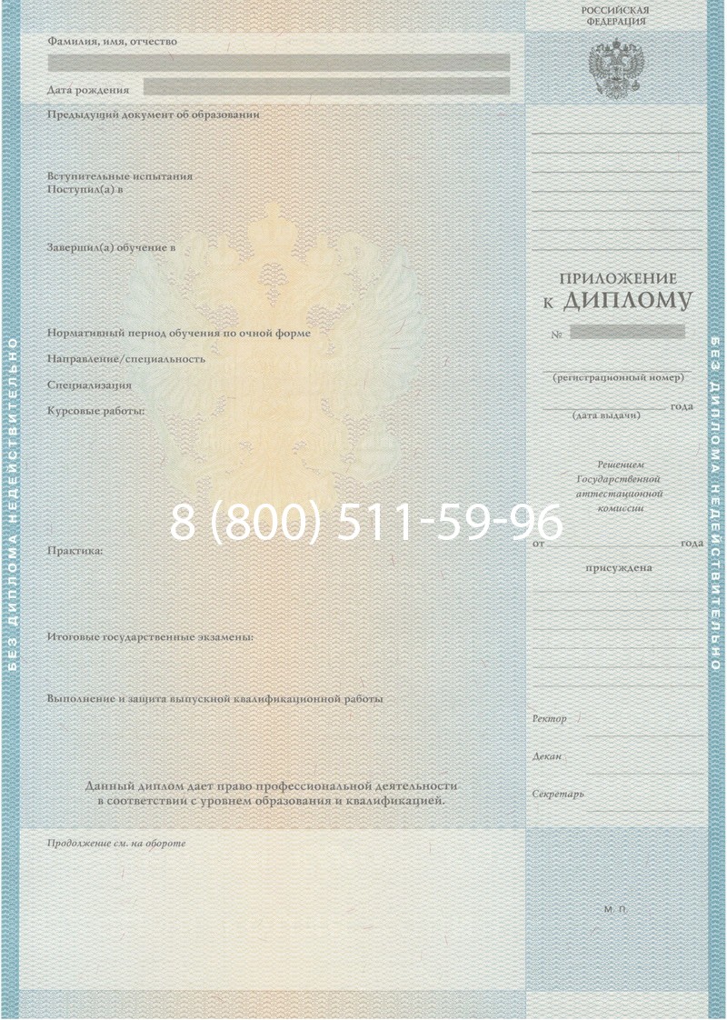 Заказать Диплом специалиста 2010-2011 годов в Дербенте